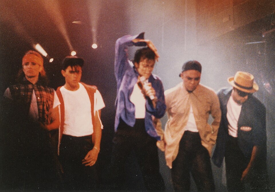 Michael Jackson performing on stage during the Dangerous World Tour in 1992