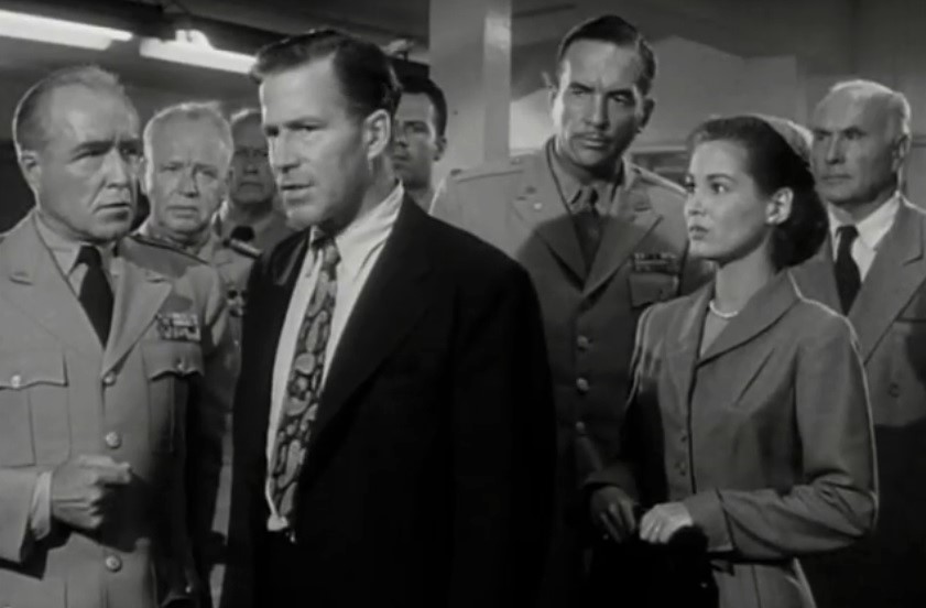 Classic 1956 sci-fi film Earth vs the Flying Saucers showing UFO imagery