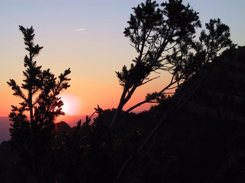Desert sunset over the Sandia mountains in New Mexico