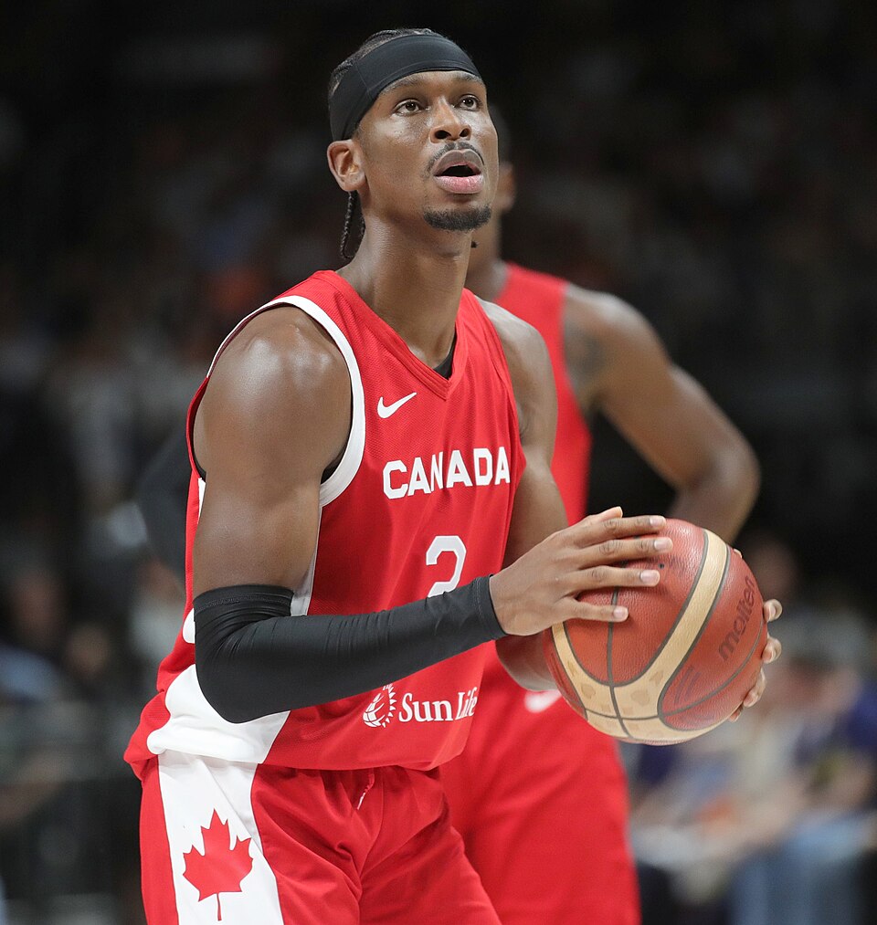 Shai Gilgeous-Alexander playing for Canada national basketball team