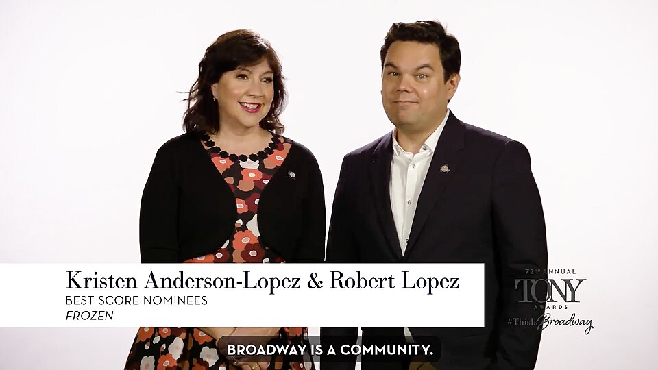 Tony Awards ceremony stage with presenters