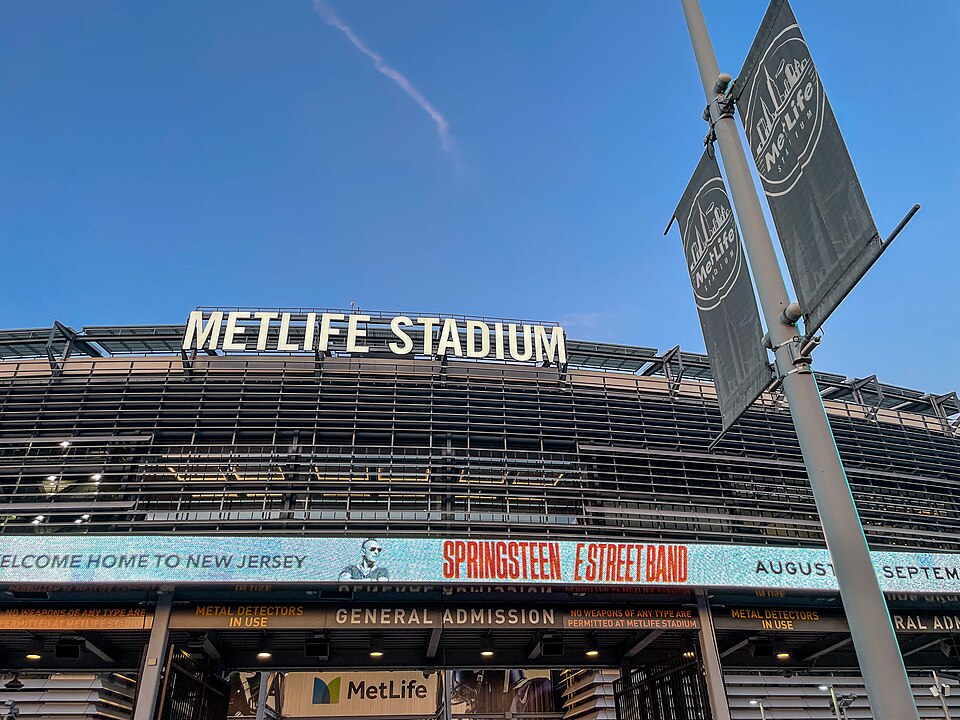 Aerial view of MetLife Stadium in East Rutherford, New Jersey, the venue for the FIFA World Cup 2026 opening ceremony